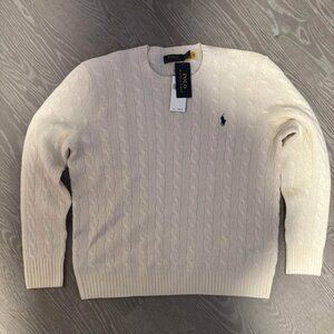 NWT Cable-Knit Cashmere Sweater Polo Ralph Lauren